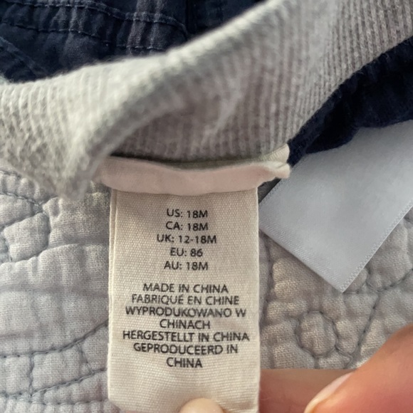 Rorie Whelan Navy fleece lined pants. 18 months. Drawstring with pockets. - Picture 5 of 9